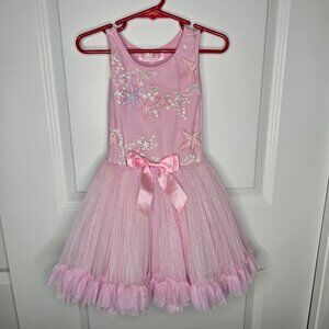 Popatu Girl's Dress Size 2T/3T Pink Tutu Bow